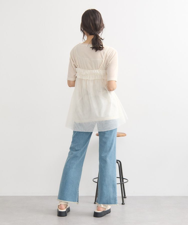 earth music&ecology「SET2点チュールビスチェ＋シアープルオーバー」|Tシャツ・カットソー|