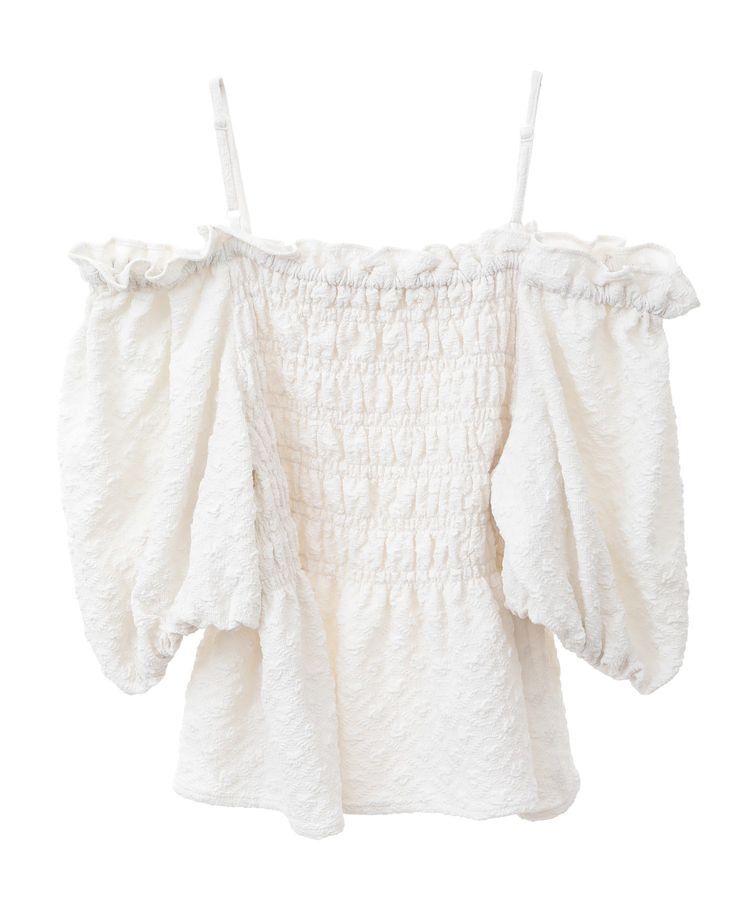 earth music&ecology「2wayオフショルジャガードブラウス」|シャツ・ブラウス|