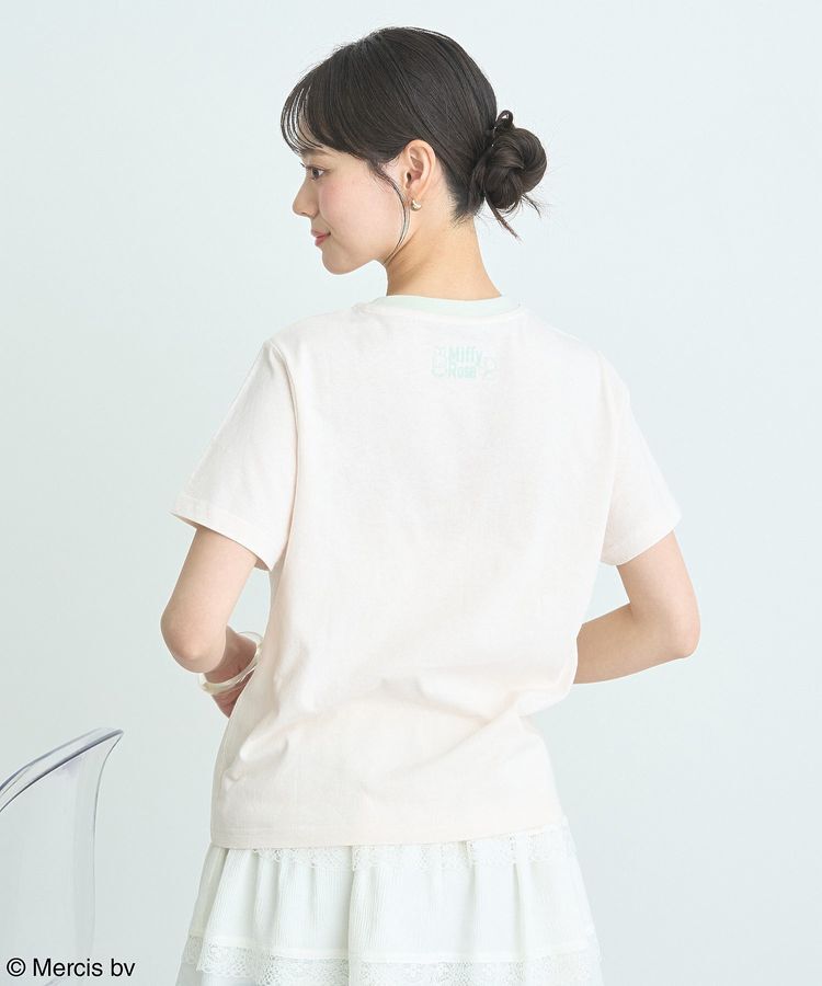 earth music&ecology「miffy/earth Rose ringer Tee」|Tシャツ・カットソー|