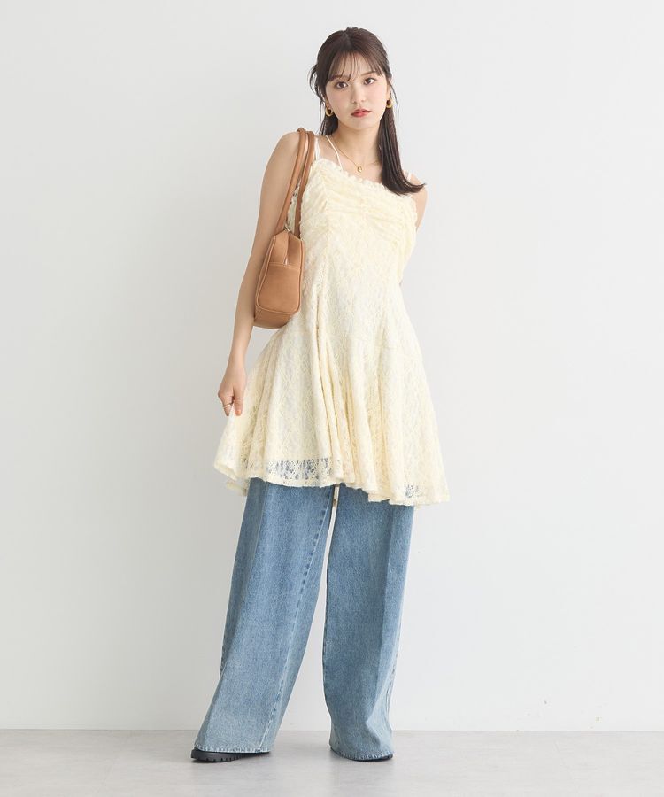 earth music&ecology「ワイドスクエアボストンバッグ」|ハンドバッグ|