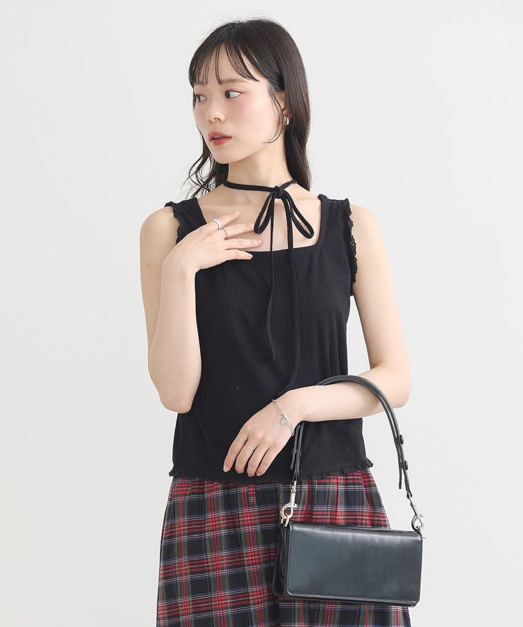 earth music&ecology「マルチwayネックホルターレースタンク」|キャミソール|