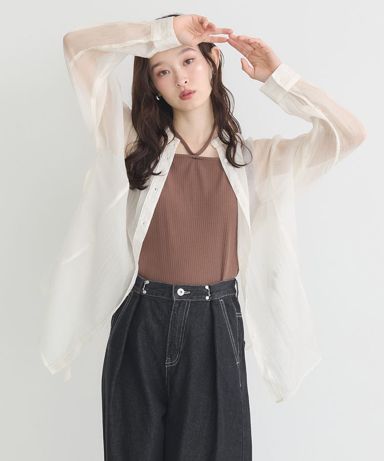 earth music&ecology「マルチwayネックホルターレースタンク」|キャミソール|