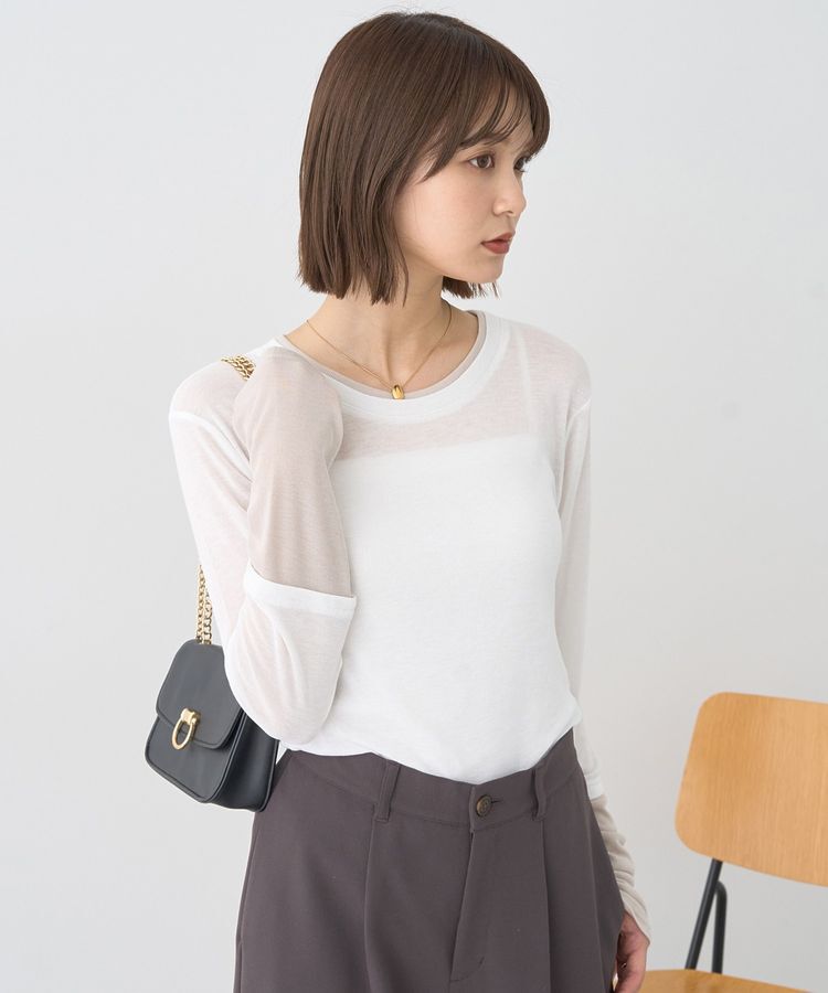 earth music&ecology「レイヤードシアープルオーバー」|Tシャツ・カットソー|