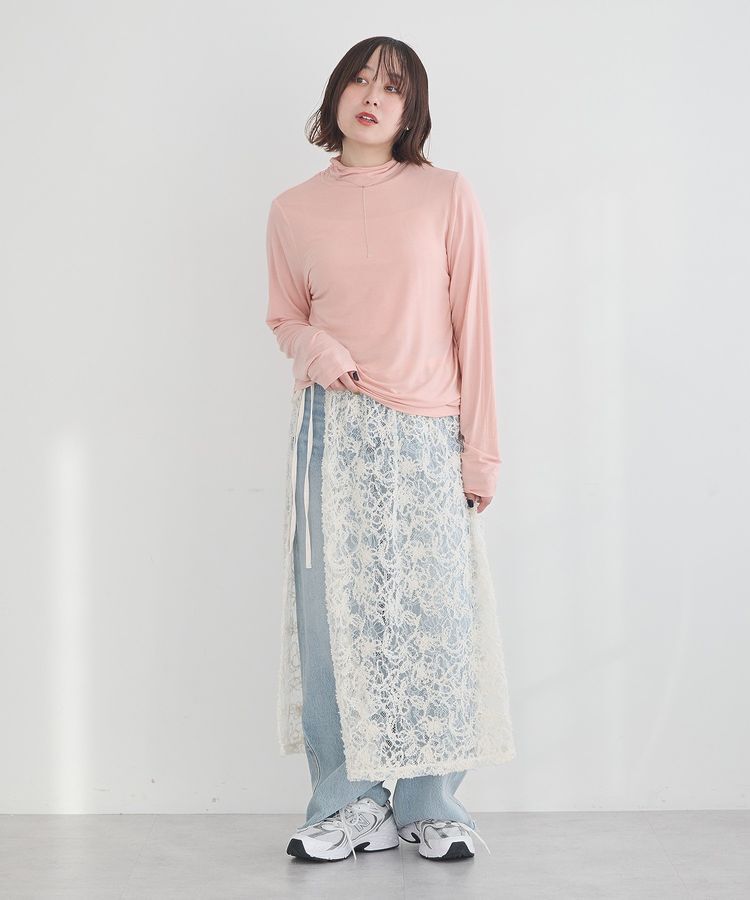 earth music&ecology「あったかフェミニンインナー(シアーハイネック)」|Tシャツ・カットソー|