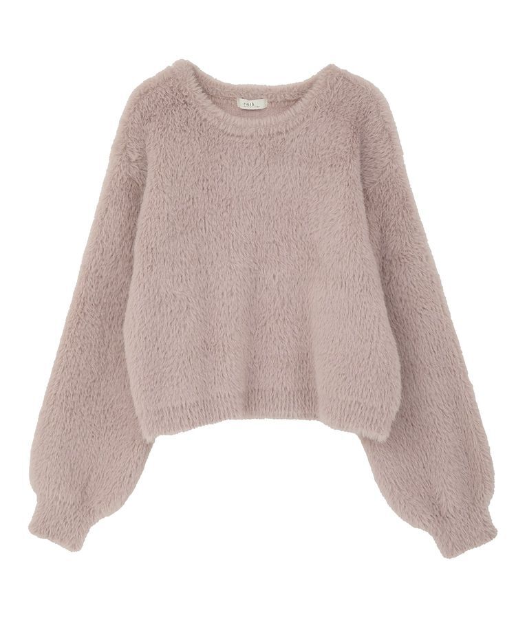 earth music&ecology「Wフェイスシャギープルオーバー」|ニット・セーター|