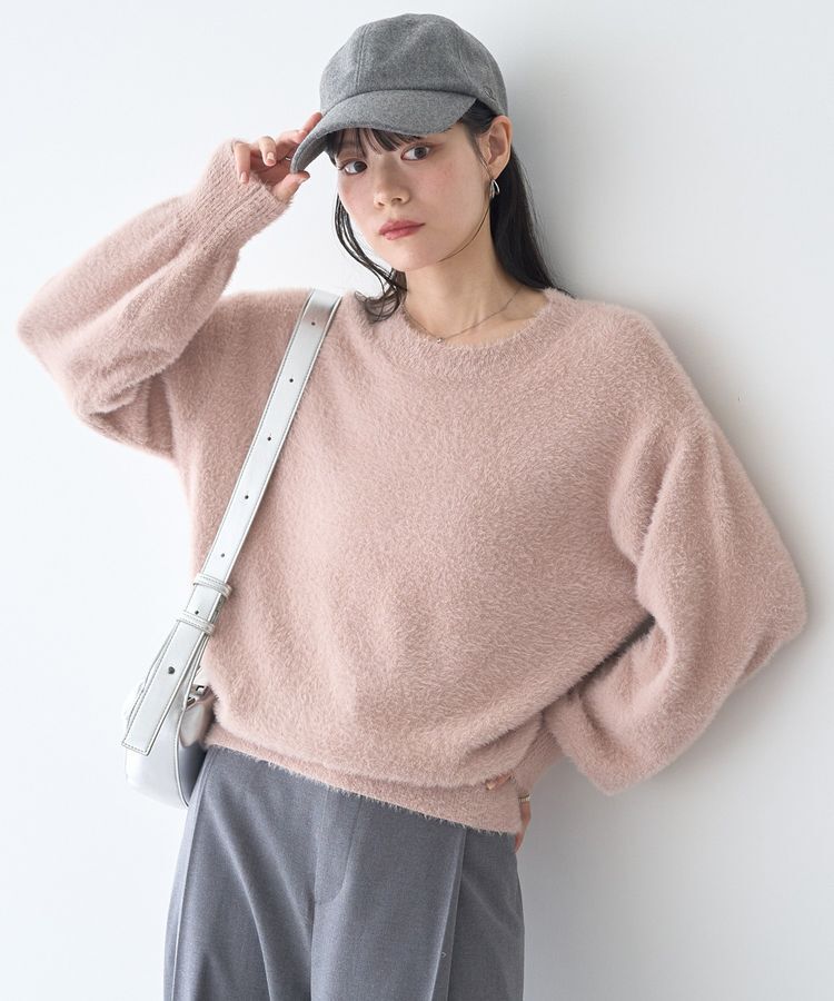 earth music&ecology「ミニシャギーニットプルオーバー」|ニット・セーター|Light Pink