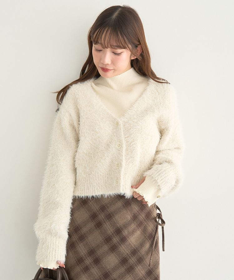 earth music&ecology「ミックスカラーラメニットカーディガン」|カーディガン|