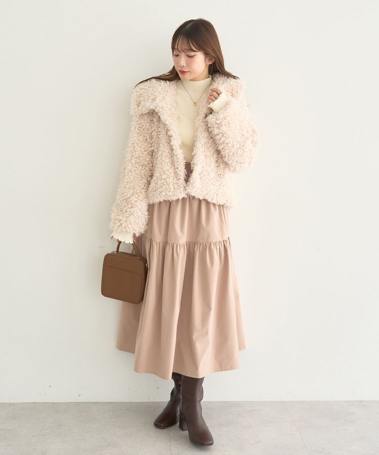 earth music&ecology「ウエストシャーリングティアードスカート」|フレア|