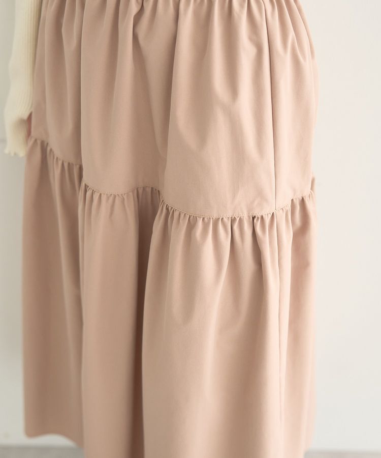 earth music&ecology「ウエストシャーリングティアードスカート」|フレア|