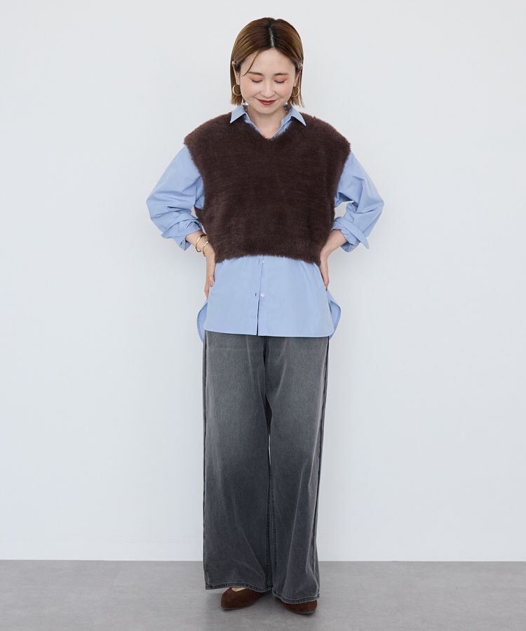 AMERICAN HOLIC「【選べる丈】シャギーニットベスト」|ベスト・ジレ|