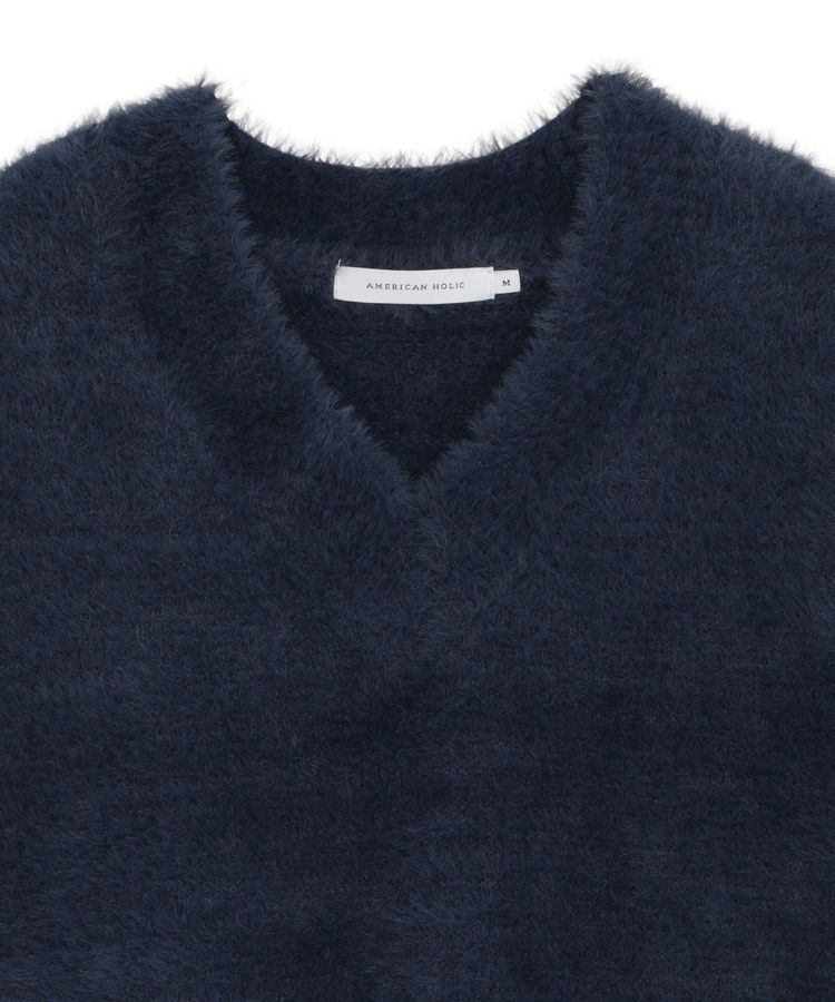 AMERICAN HOLIC「【選べる丈】シャギーニットベスト」|ベスト・ジレ|