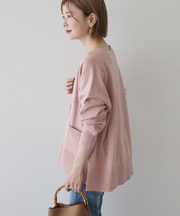 AMERICAN HOLIC「バイパチVネックルーズカーディガン＜静電気軽減＞」|カーディガン|