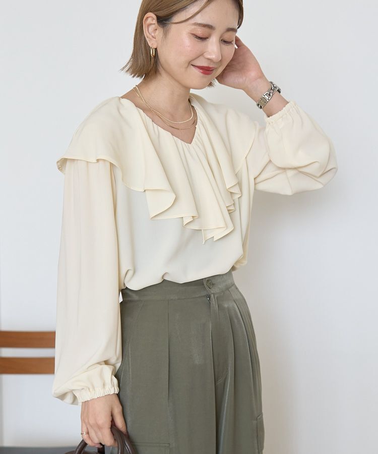 AMERICAN HOLIC「フリルカラーブラウス」|シャツ・ブラウス|