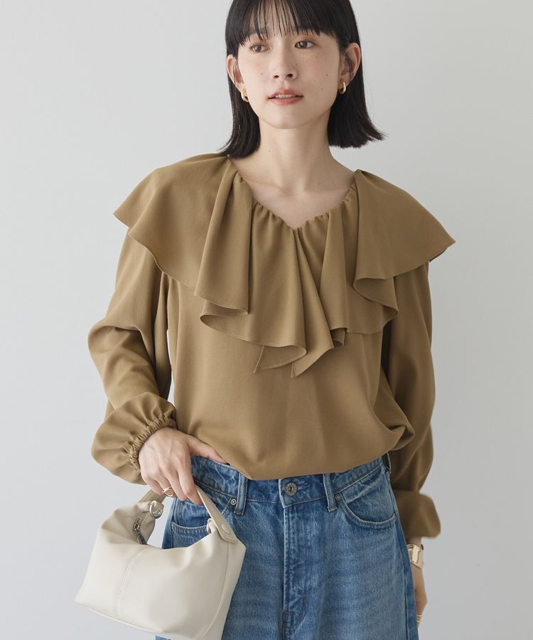 AMERICAN HOLIC「フリルカラーブラウス」|シャツ・ブラウス|Olive