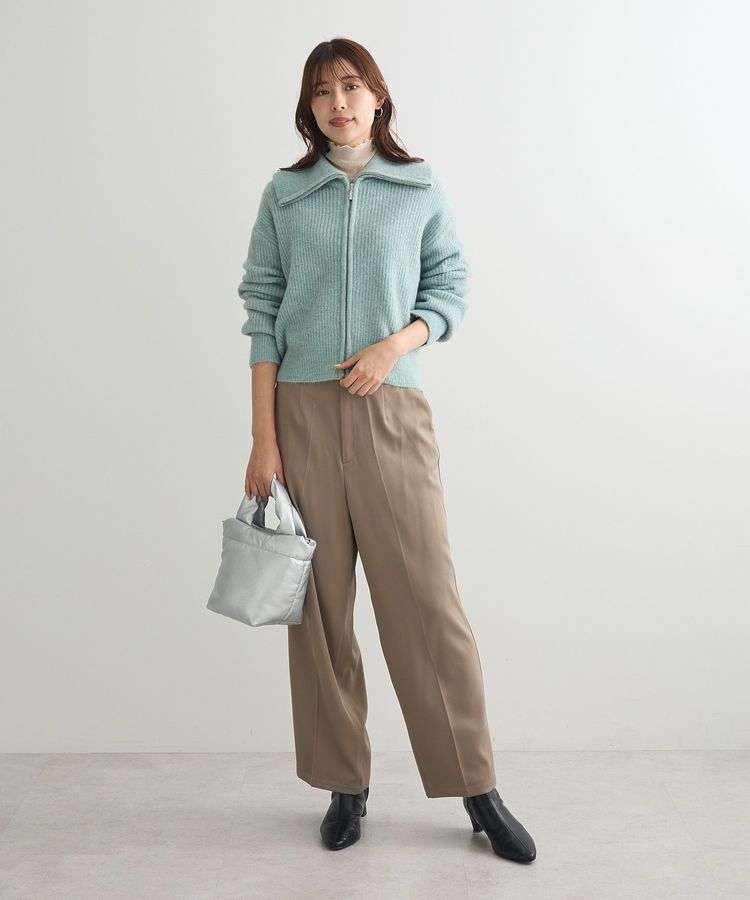 Green Parks「Zip付きコンパクトニットカーディガン」|カーディガン|