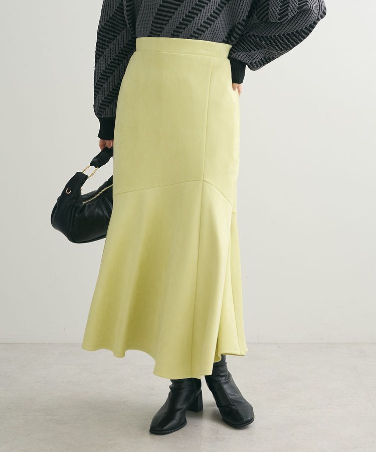 Green Parks「マシュマロスエードマーメイドスカート」|スカート|Yellow