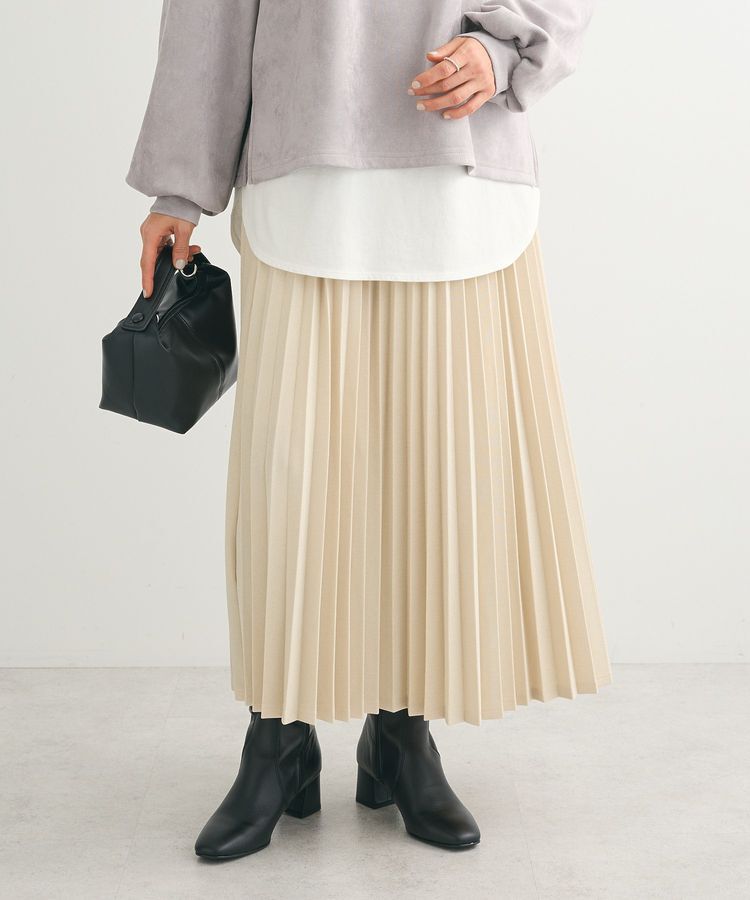 Green Parks「・Petit Fleur ラメプリーツスカート」|スカート|Ivory