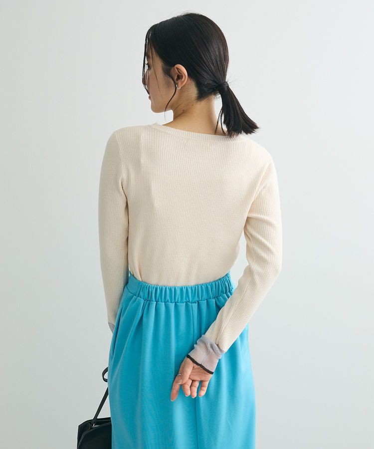 Green Parks「アンチピリング袖シアーリブニットプルオーバー」|ニット・セーター|