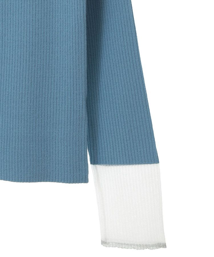 Green Parks「アンチピリング袖シアーリブニットプルオーバー」|ニット・セーター|