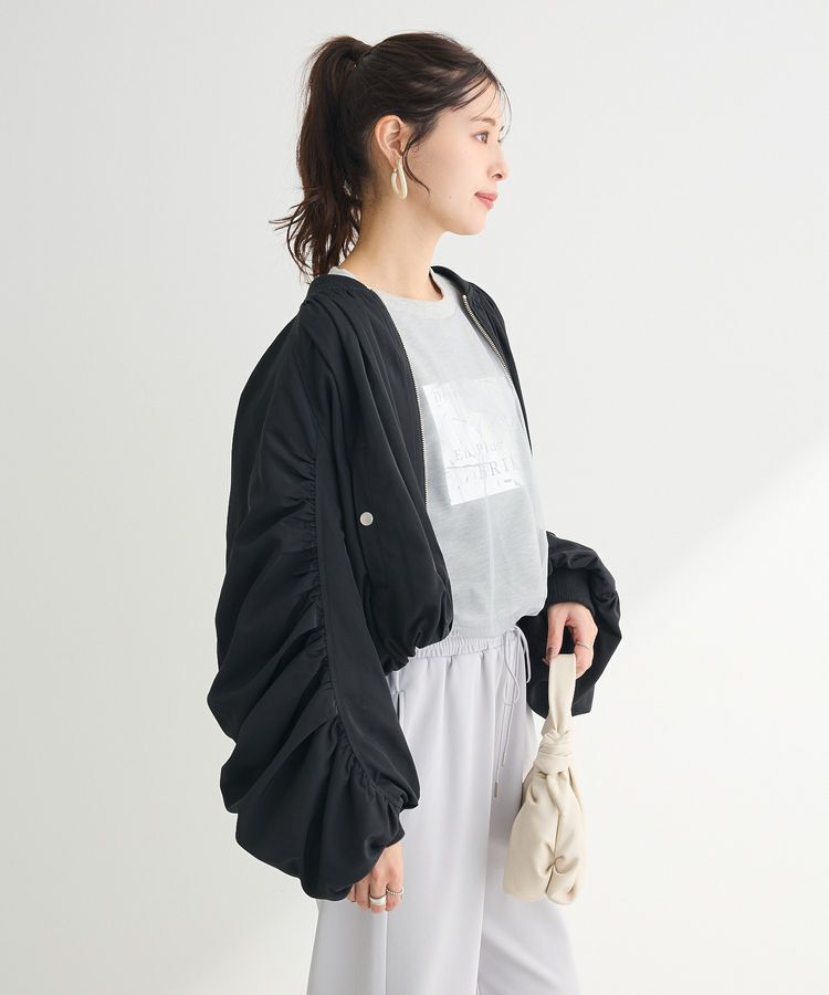 Green Parks「・SUGAR SPOON ボリュームギャザーMA-1」|ブルゾン・スタジャン|