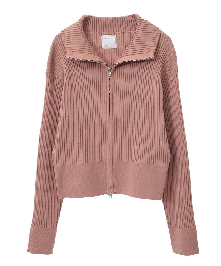 armonia「配色リブZipニットカーディガン」|カーディガン|