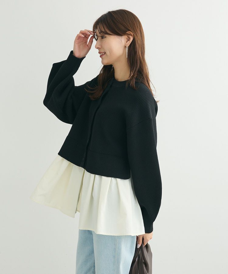 Green Parks「・ELENCARE DUE スソレイヤーニットカーディガン」|カーディガン|