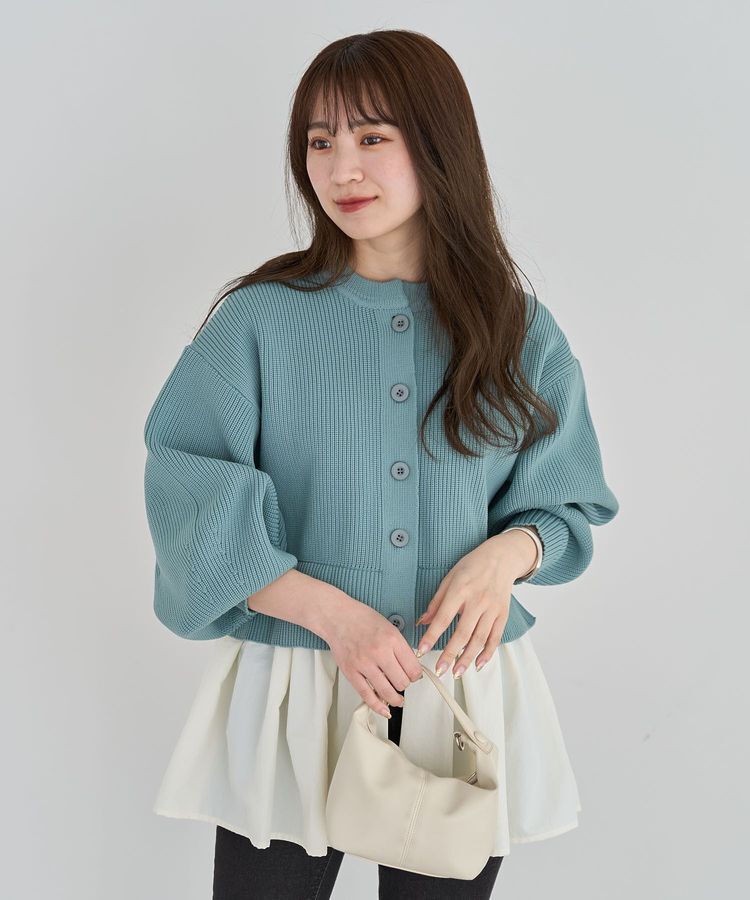 Green Parks「・ELENCARE DUE スソレイヤーニットカーディガン」|カーディガン|