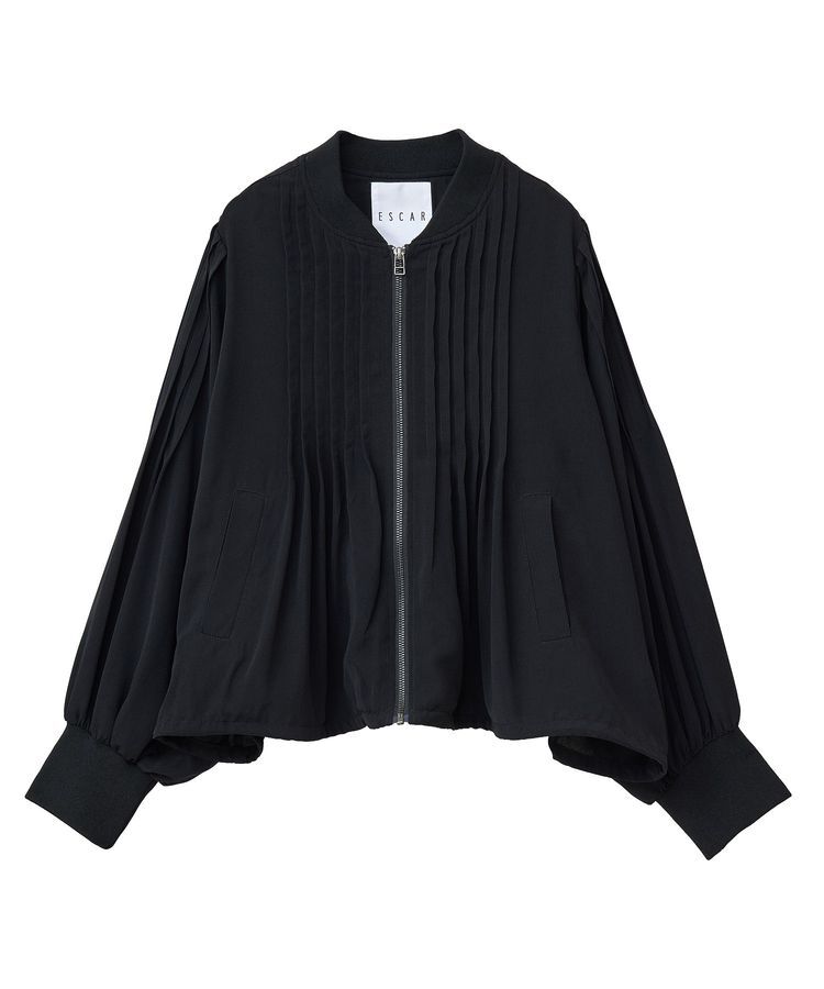 Green Parks「■ESCAR セミシアーピンタックブルゾン」|ブルゾン・スタジャン|