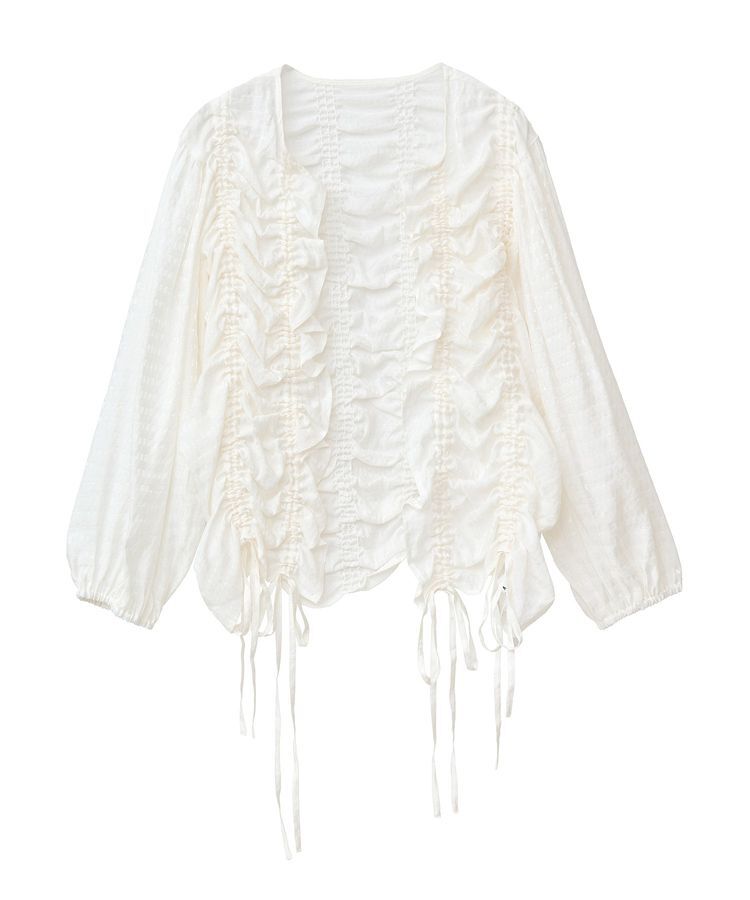 Green Parks「■ESCARシアーギンガムシャーリングカーディガン」|カーディガン|