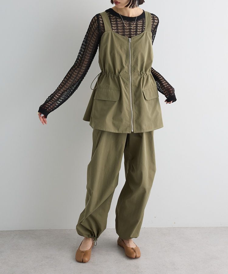 AnriettMusee「ヴィンテージペプラムオールインワン」|オールインワン|Khaki