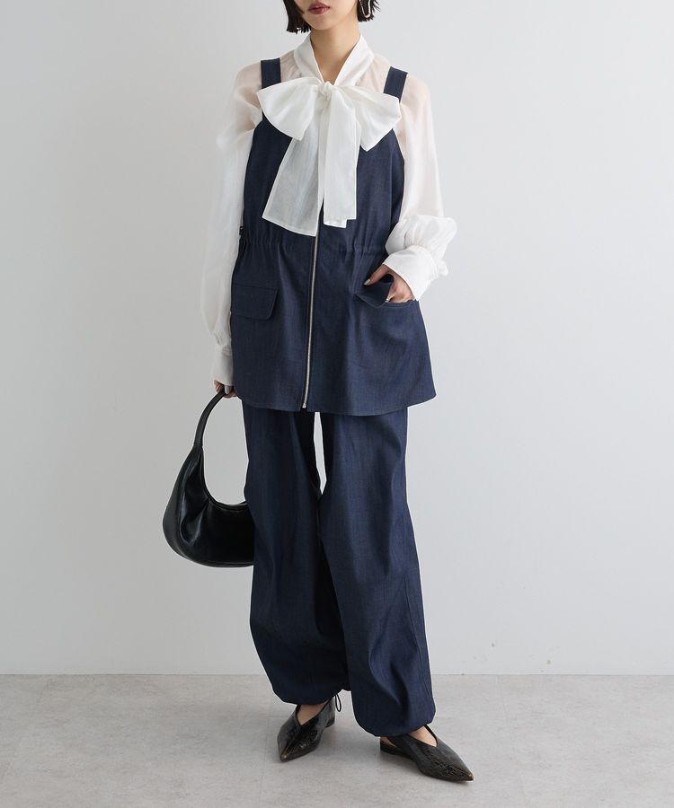 AnriettMusee「ヴィンテージペプラムオールインワン」|オールインワン|Indigo