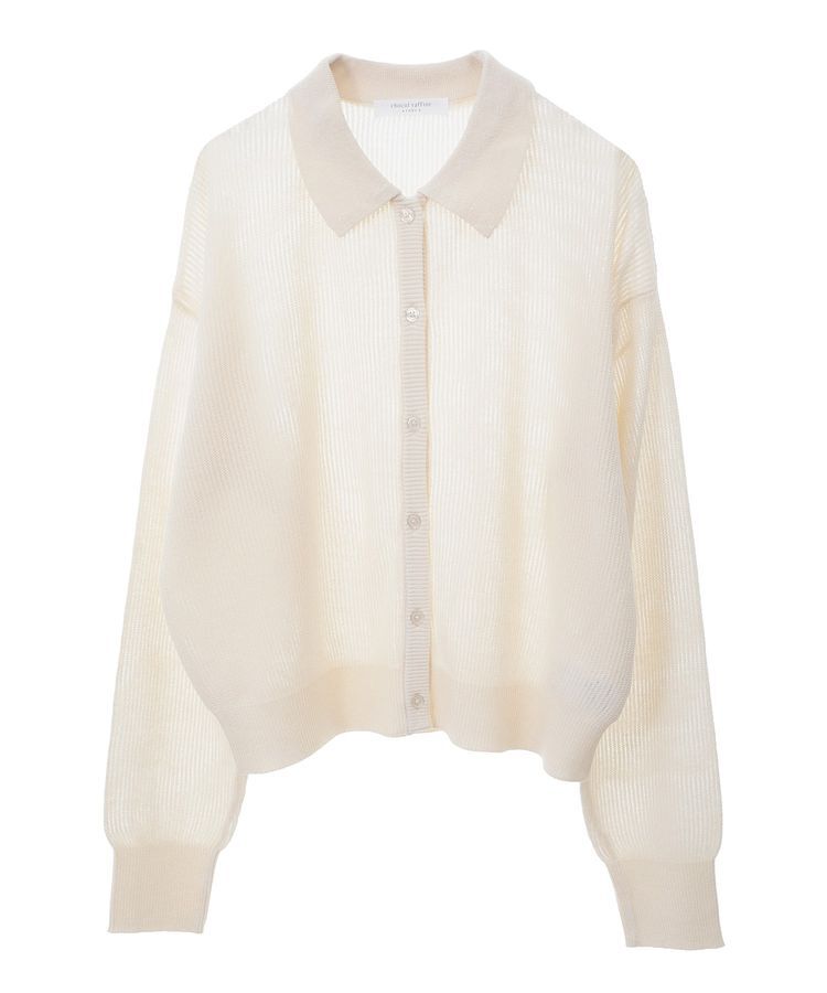 Green Parks「衿つきメッシュニットプルオーバー」|ニット・セーター|