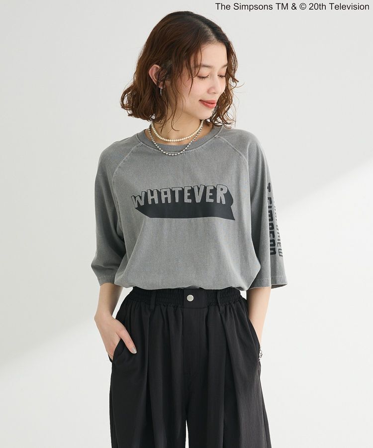 Green Parks「The SimpsonsピグメントラグランTEE」|Tシャツ・カットソー|Charcoal Gray
