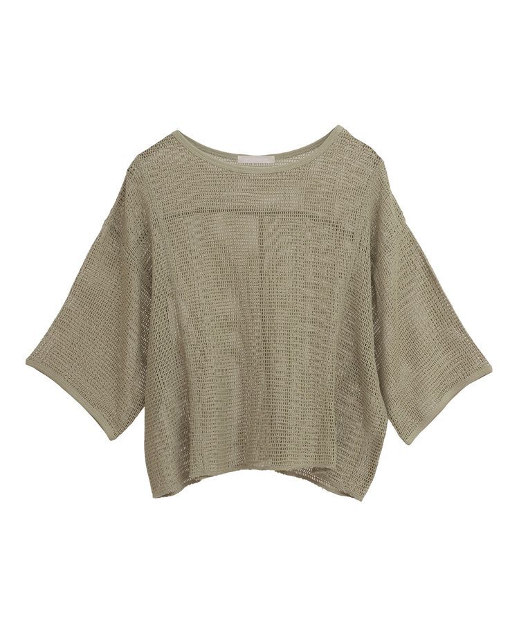 armonia「七分袖コットンメッシュラグラントップス」|Tシャツ・カットソー|