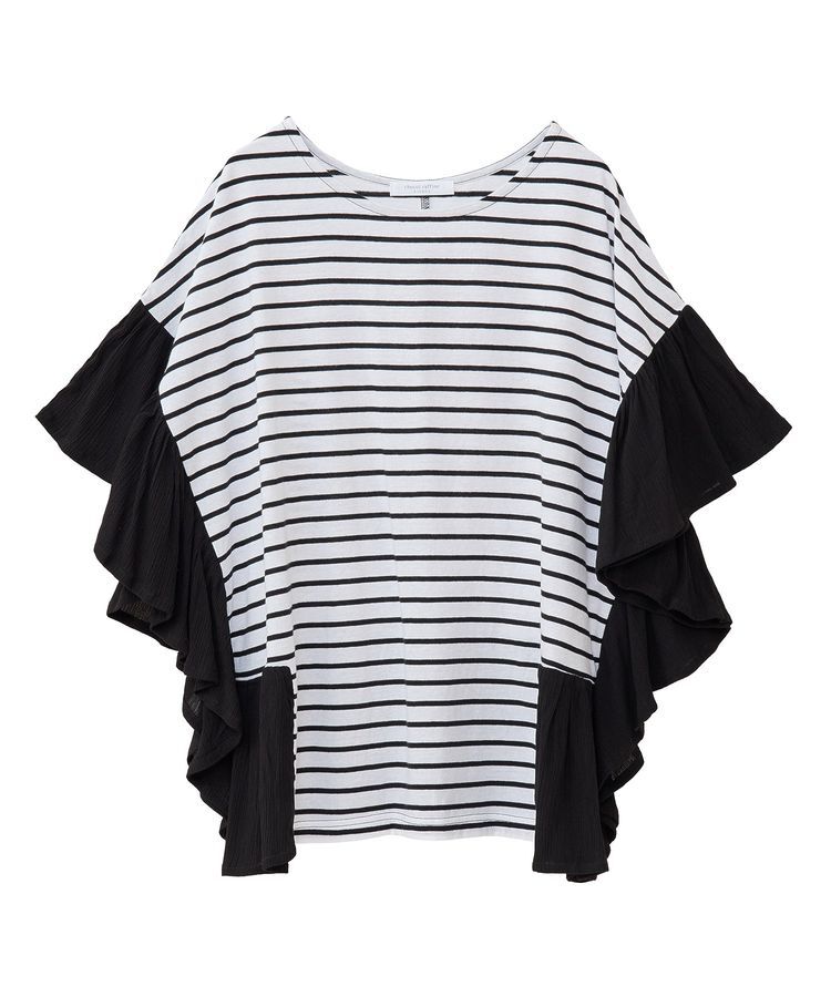 Green Parks「袖フレアドッキングカットプルオーバー」|Tシャツ・カットソー|