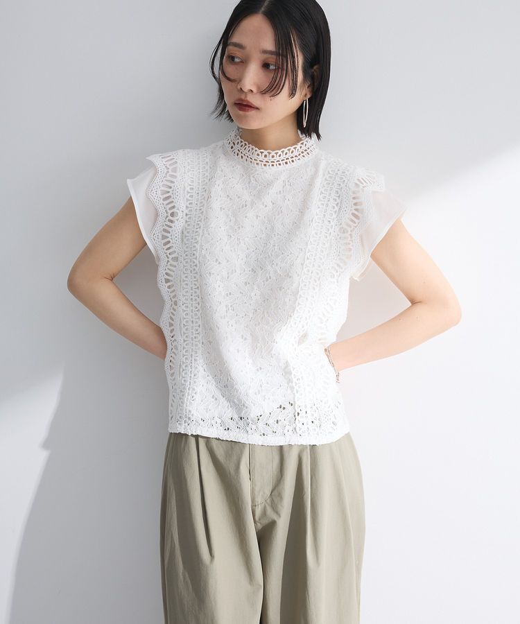 Green Parks「・Petit Fleur フレンチレーシーブラウス」|シャツ・ブラウス|