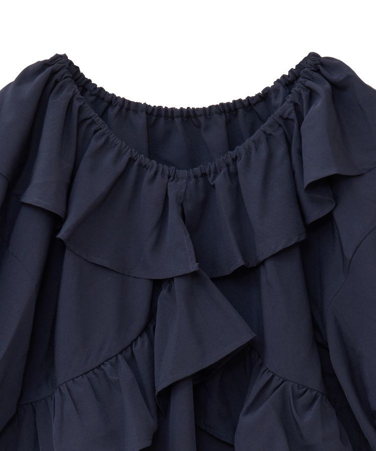 Green Parks「2way フリルショートスリーブブラウス」|シャツ・ブラウス|