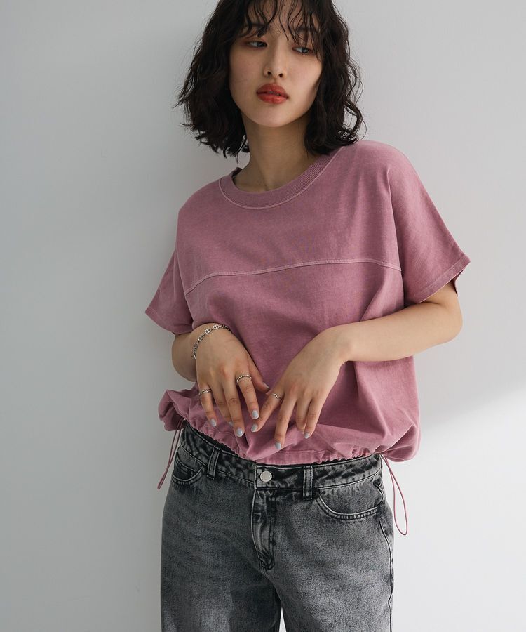Green Parks「裾ドロストバルーンTEE」|Tシャツ・カットソー|Pink