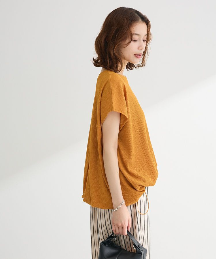 Green Parks「表面カット裾ドロストプルオーバー」|Tシャツ・カットソー|Yellow