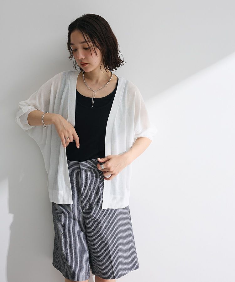 Green Parks「接触冷感七分袖カーディガン」|カーディガン|