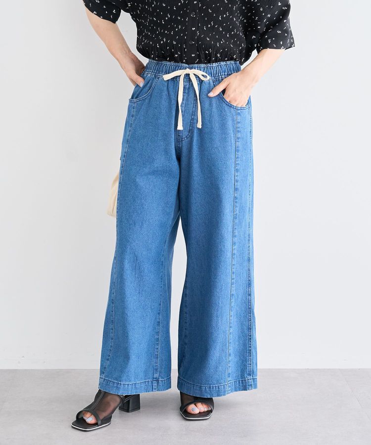 Green Parks「ライトデニムイージーバギーパンツ」|デニム|