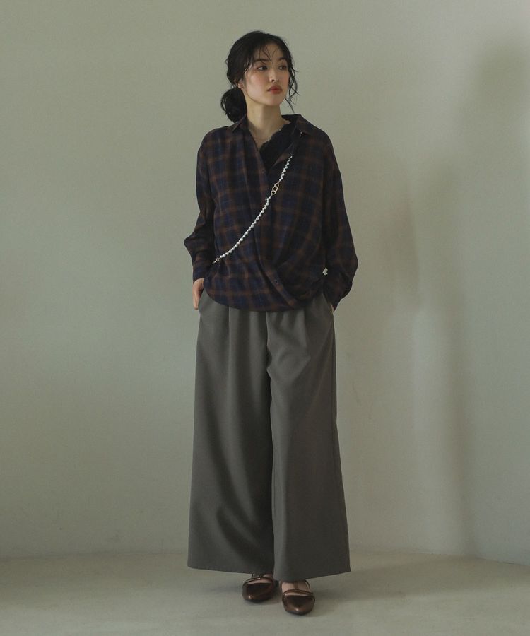 Green Parks「カシュクールシアーシャツ」|シャツ・ブラウス|