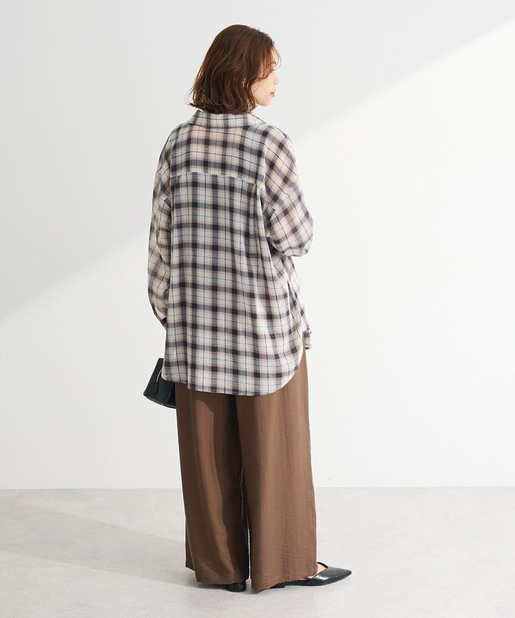 Green Parks「カシュクールシアーシャツ」|シャツ・ブラウス|