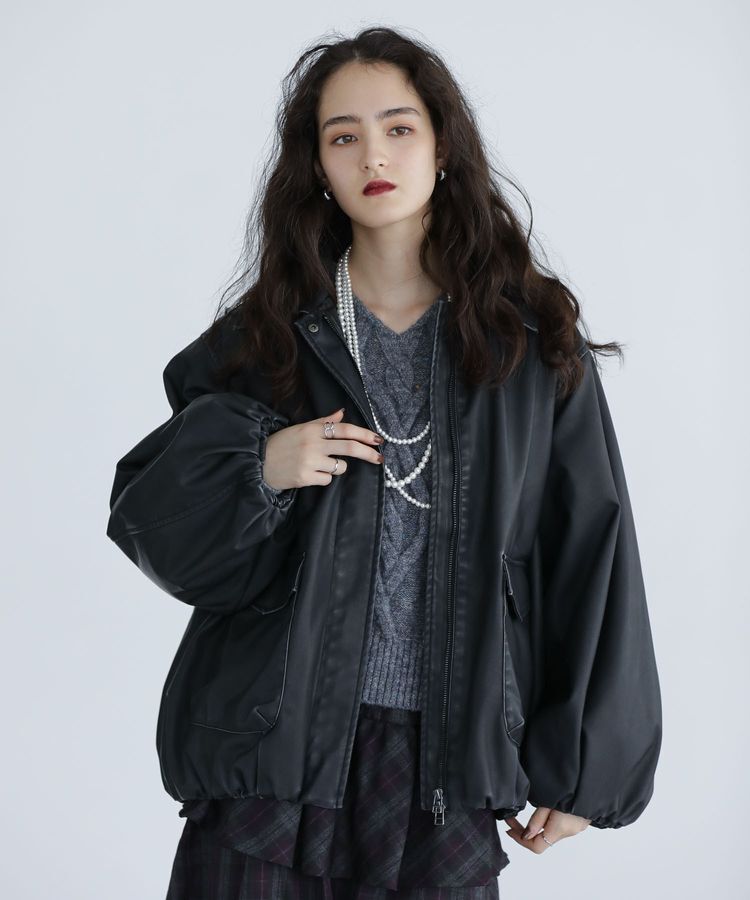 Green Parks「■ESCAR フリンジケーブルポップコーンニット」|ニット・セーター|