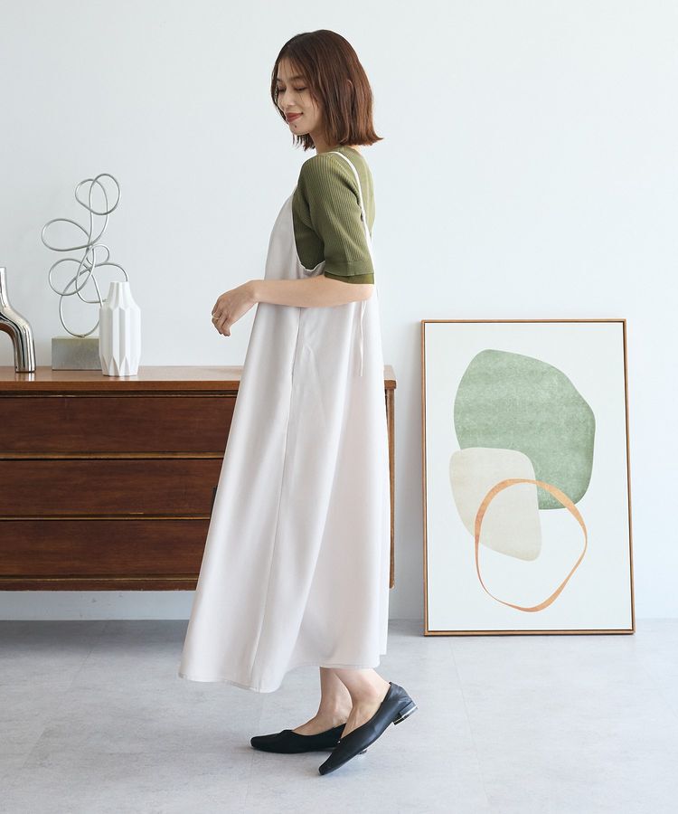 Green Parks「前後2WAYサテンキャミワンピース」|ワンピース|