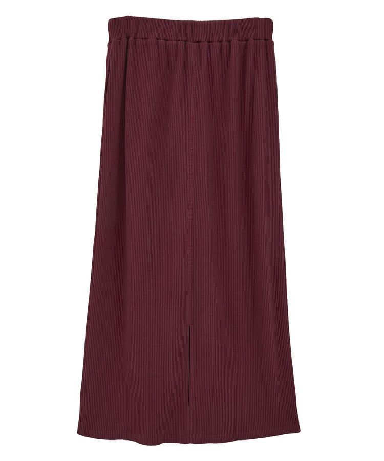 Green Parks「楽ちんIラインリブスカート」|タイト|