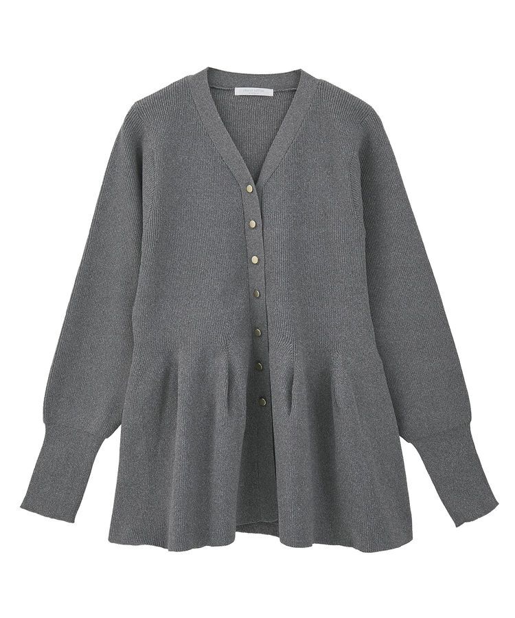 Green Parks「金釦ペプラムニットカーディガン」|カーディガン|