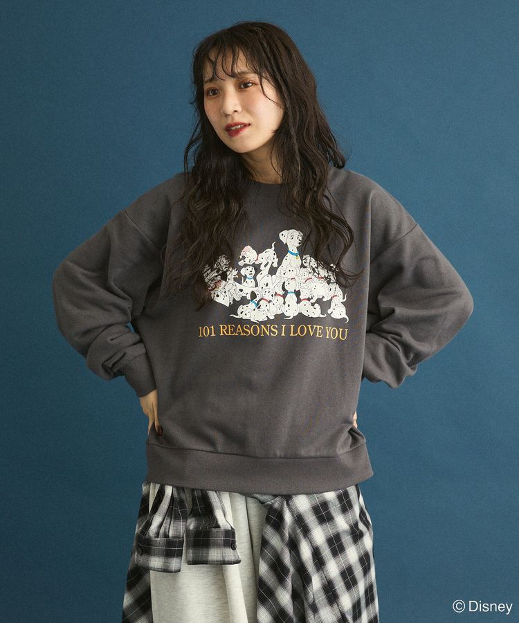 Green Parks「101匹わんちゃん/プリント裏毛スウェット」|スウェット・ジャージ|Charcoal Gray