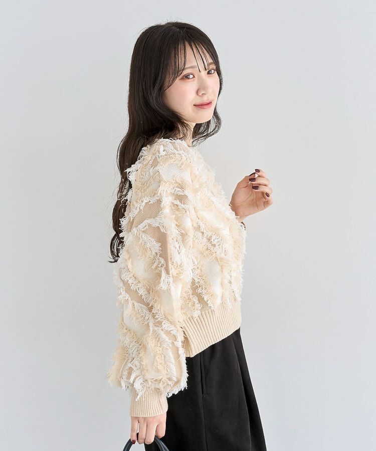 Green Parks「・ELENCARE DUE フリンジジャカードニット」|ニット・セーター|