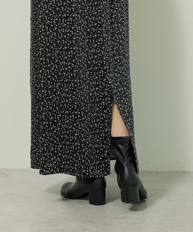 Green Parks「すっきり見えシルエットサテンナロースカート」|タイト|